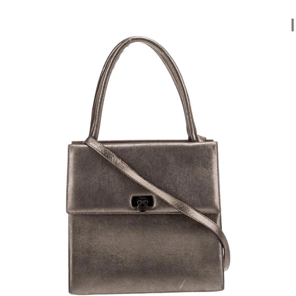 Salvatore Ferragamo Bronze Metallic Crossbody Bag